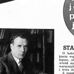 Mężczyzna w garniturze przy biurku, portret prasowy z 1935 roku.