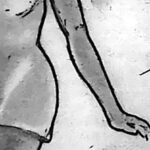 Rysunkowa ilustracja do noweli: młoda kobieta na plaży
