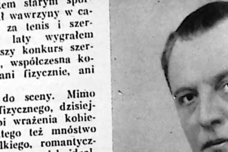 Portret pisarza w garniturze, zdjęcie prasowe z 1935 roku.
