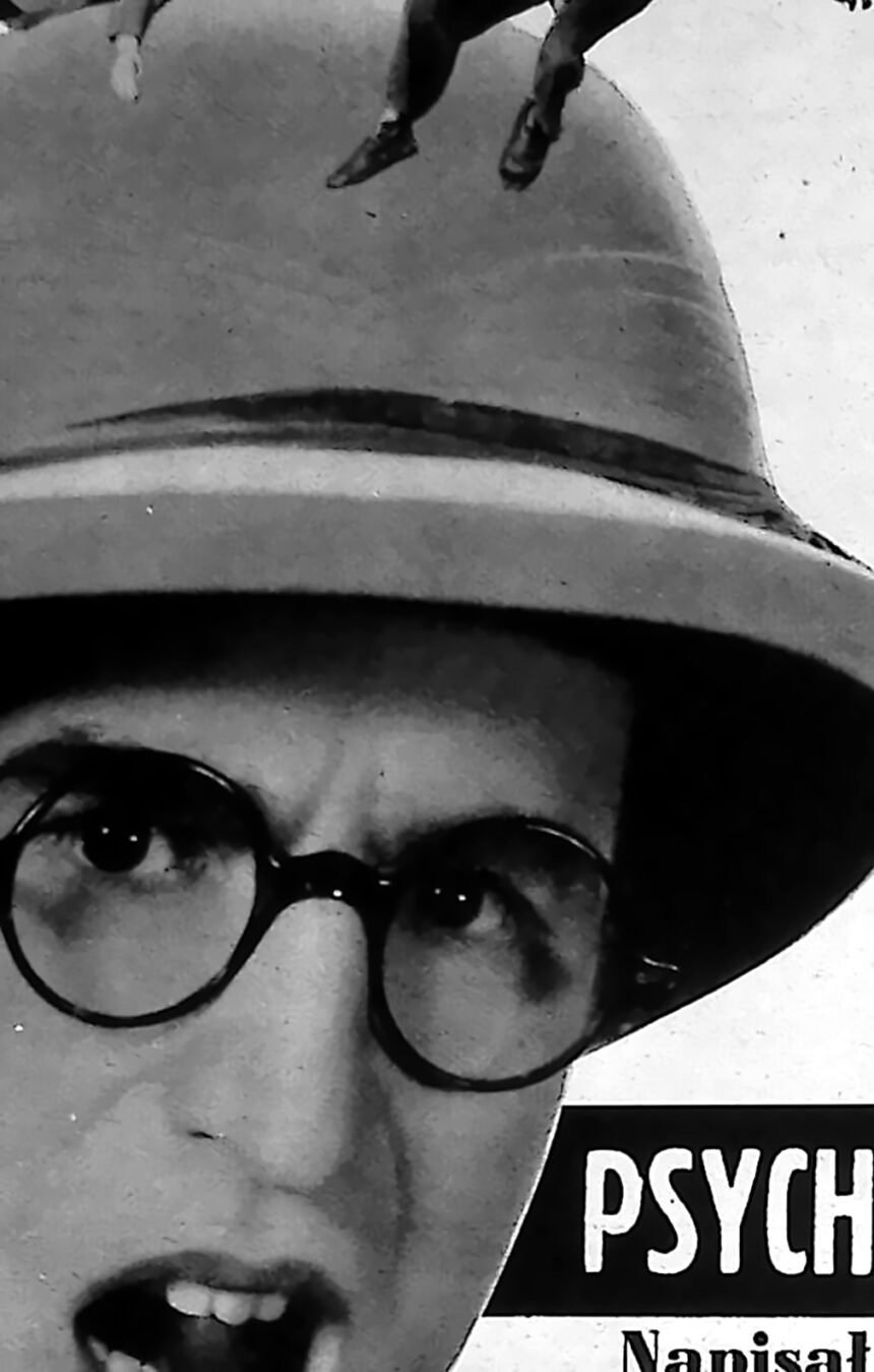 Harold Lloyd w słomkowym kapeluszu i rogowych okularach