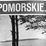 Spokojna tafla jeziora z zalesionym brzegiem i pomostem na pierwszym planie.