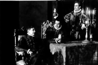 Scena z dramatu Zorilli „Don Juan Tenorio” z Józefem Węgrzynem w roli tytułowej