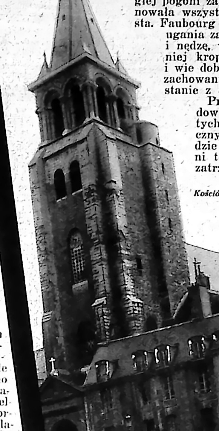 Kościół Saint-Germain-des-Prés w Paryżu, widok z ulicy