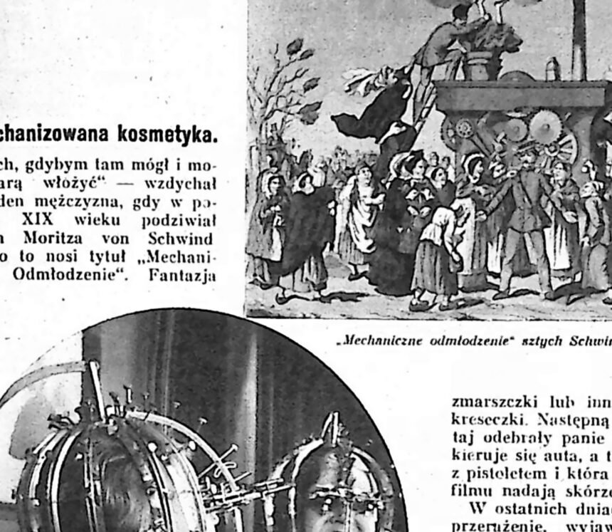 Dziewiętnastowieczny sztych: fantastyczna maszyna, do której wchodzą starsze kobiety, a wychodzą młode.