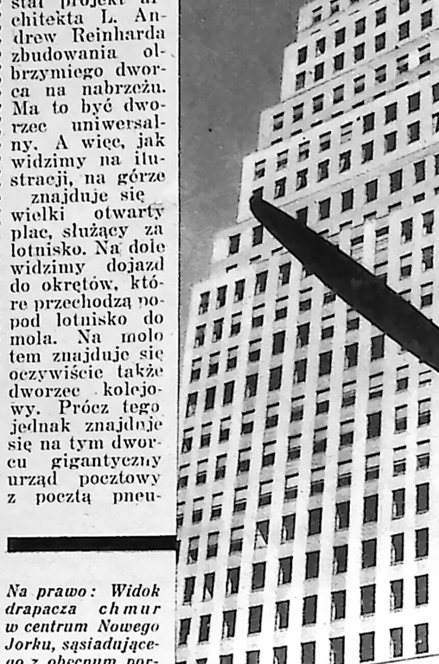 Drapacz chmur w centrum Nowego Jorku, lata 30.