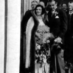 Pola Negri i Sergiusz Mdivani w dniu ślubu przed zamkiem w Rueil