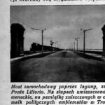Most drogowy Ponte Littorio prowadzący przez lagunę do Wenecji