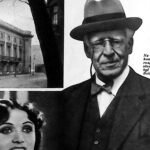 Portret mężczyzny w kapeluszu i płaszczu, zdjęcie prasowe z 1935 roku.