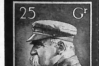 Polski znaczek pocztowy z portretem Marszałka Józefa Piłsudskiego, wydanie żałobne 1935